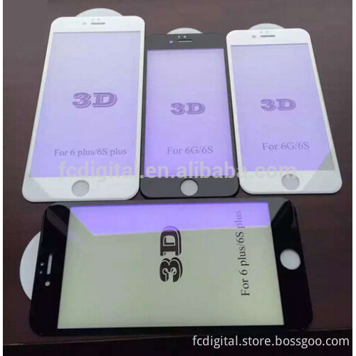 3D Full covered Anti blue light Tempered Glass Screen Protector for iPhone 6S/6S Plus